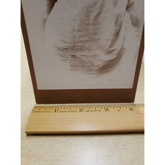 Antique Cabinet Card Baby Infant c1880s McMillan Photographer Springfield MO - Picture 11 of 11